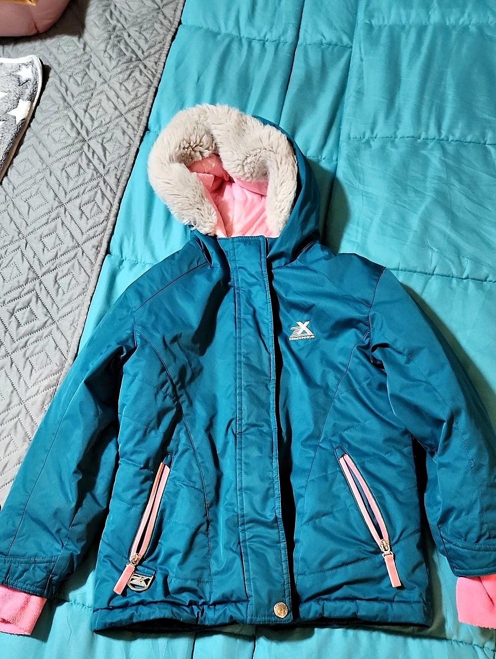 ZeroXposur Kids Blue & Pink Puffer Jacket